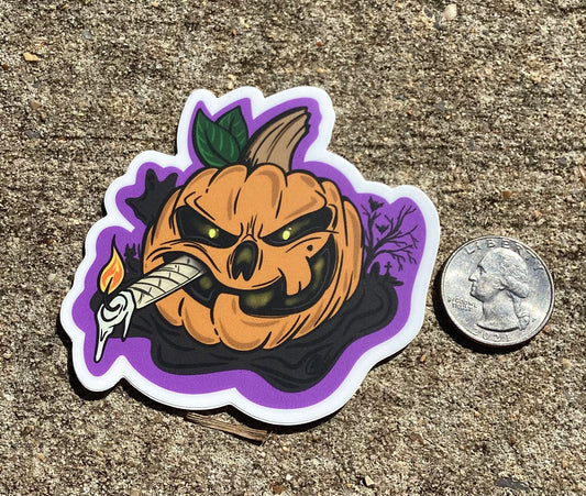 Sticker Smokin Pumpkin